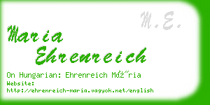 maria ehrenreich business card